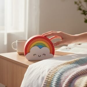 GEMS Rainbow & Cloud Smiley Face USB Rechargeable Portable Speaker New In Box. T